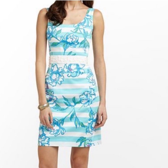Lilly Pulitzer Serena Dress Shorley Blue Tossing The Line